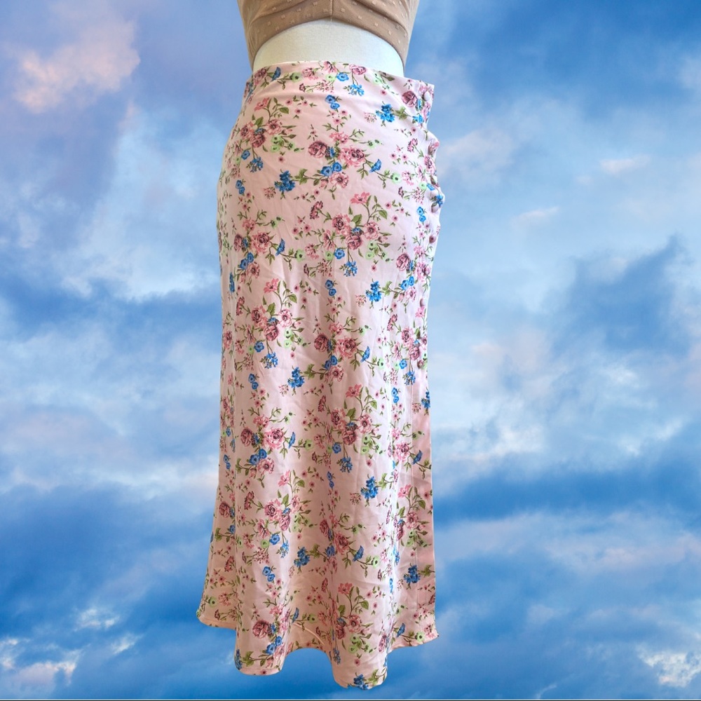 Forever 21 Flute Maxi Skirt with Button Up Side